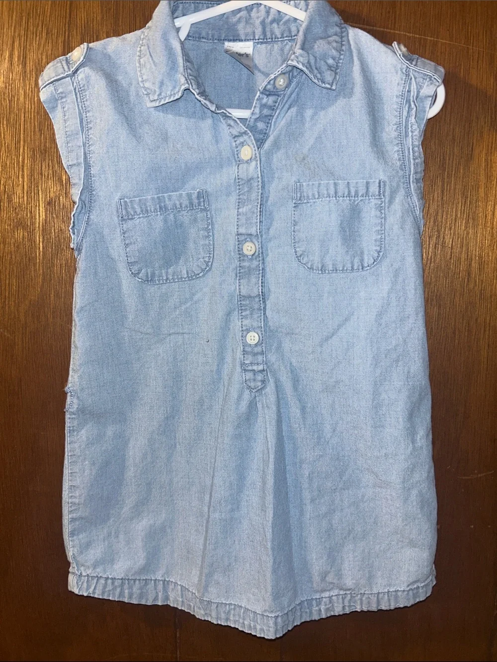 5/$20 Carter's | Chambray Button-Front Sleeveless Tunic